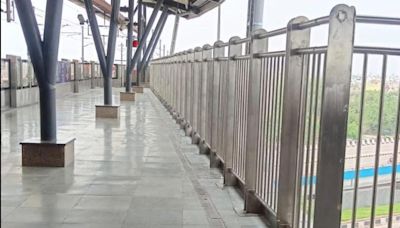 Wall collapse aftermath: DMRC replaces walls of 5 Pink Line stations with steel railings