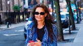 Katie Holmes’s Studded Denim Trench Coat Is Why This Outfit Works