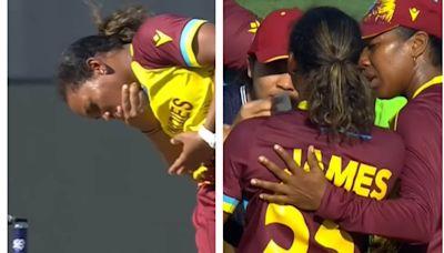 Agonising scenes in Women's World Cup as West Indies bowler smacked on face, her match ends in 1 ball