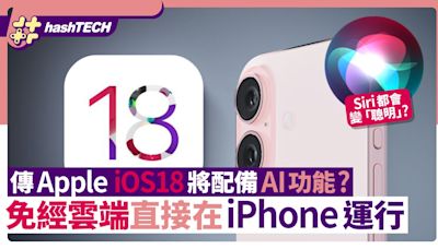 Apple iOS 18將配備AI功能？免經雲端直接在iPhone手機運行｜數碼生活