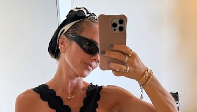 Pip Edwards shows off her very slender frame amid European getaway