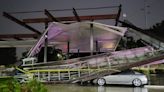 Heavy wind destroys awning, car at Casselberry gas station amid strong storms