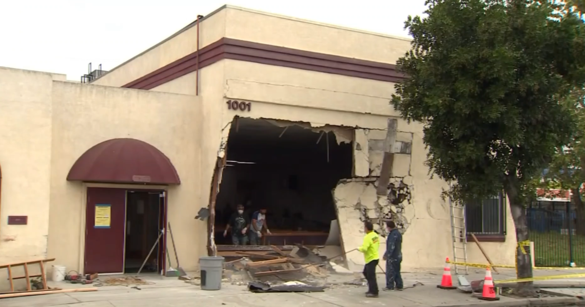 1 dead, 1 hospitalized after car slams into South LA church