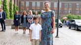 Crown Princess Victoria of Sweden Indulges in Maximalist Floral Prints in Alberto Biani Midi Dress for Museum Visit With...