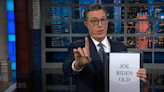 Stephen Colbert says he’s repurposing his age jokes about Biden for Trump