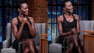 Lupita Nyong’o Gives Little Black Dress a Fringy Update for ‘Seth Meyers,’ Talks ‘A Quiet Place: Day One’