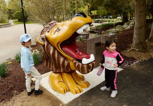 The lion is back at Mohegan Park in Norwich