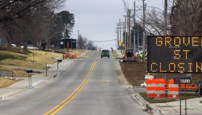 'Road Closed' barricades back up on Omaha's Grover Street