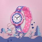 FLIKFLAK 兒童手錶 芭蕾舞貓咪 BALLERICHAT (31.85mm) 兒童錶 編織錶帶