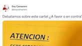 El cartel que han colgado en los baños de un bar arma revuelo en Twitter