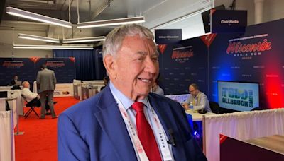 The scene in the RNC Media Row, where political movers and shakers come to get the word out