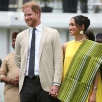 Britain's Prince Harry, Duke of Sussex, and his wife, Meghan, Duchess of Sussex, travelled to Lagos after their trip to Abuja