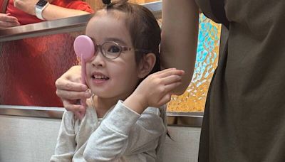 心疼3歲女兒戴眼鏡 張捷呵護陪伴及早矯正