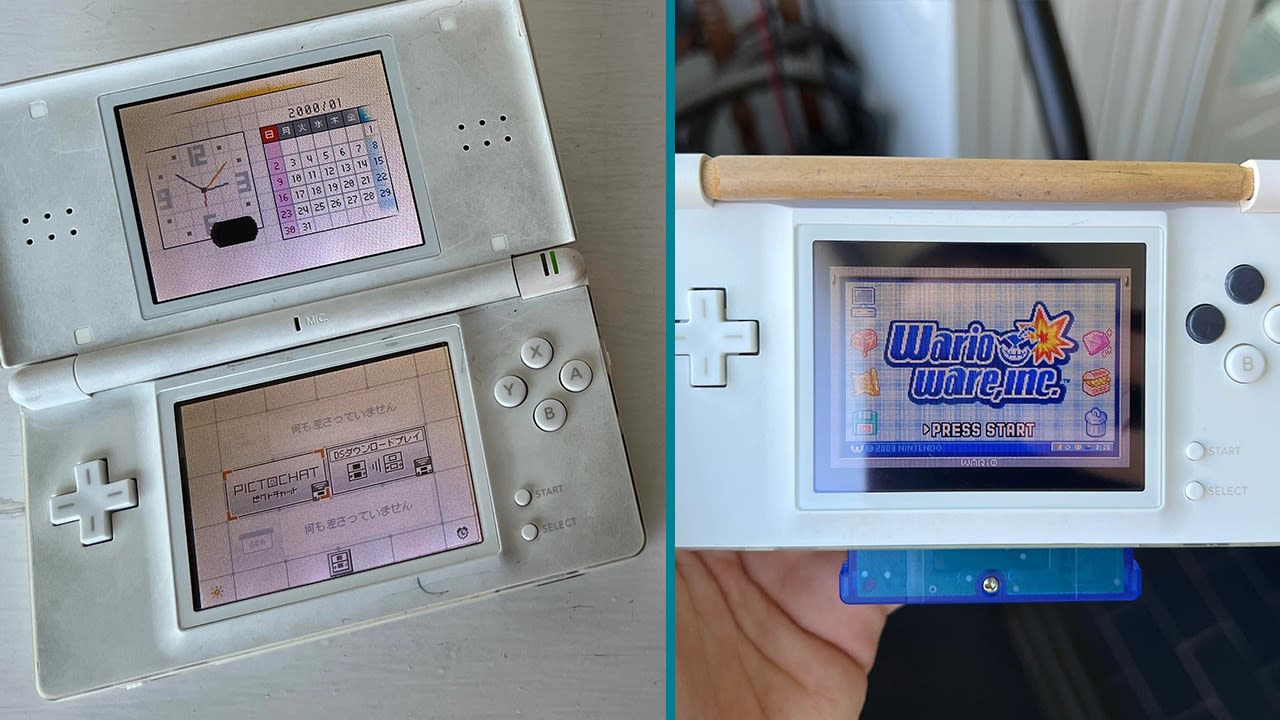 Nintendo fans save DS Lite from water damage by removing second screen and quickly turning the device into a "1DS"