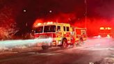 Firefighters battle Mojave Fire near Cemex Plant in downtown Victorville