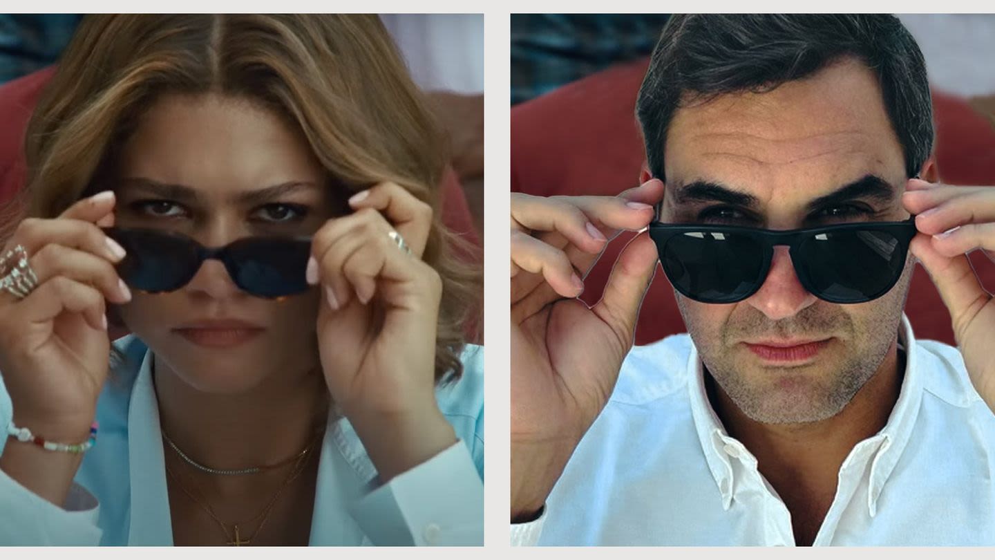 Roger Federer Imitates Zendaya's 'Challengers' Character