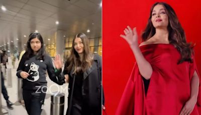 Aishwarya Rai Bachchan Twins With Daughter Aaradhya As They Return To Mumbai After Paris Fashion Week