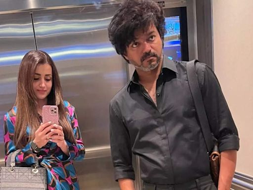 Trisha Krishnan's mirror selfie with Thalapathy Vijay sparks rumours of a secret love affair - See inside | Tamil Movie News - Times of India