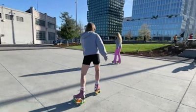 Blustery day by the bay steels resolve of dedicated skaters, baseball fans