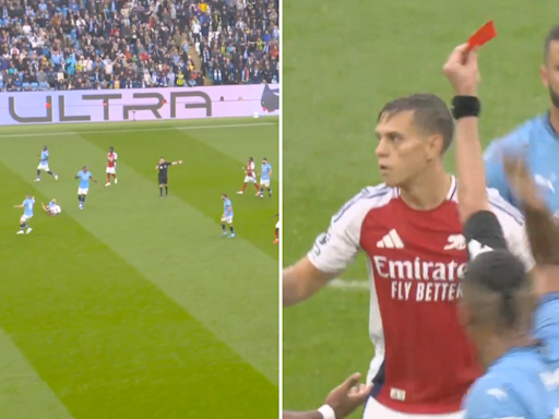 New footage emerges that 'proves' why Leandro Trossard shouldn't have been sent off against Man City, it changes everything