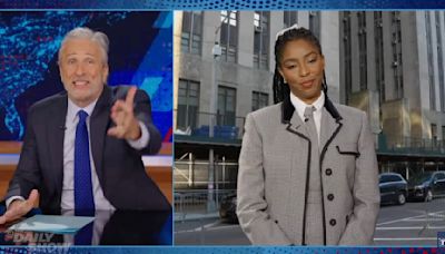 ‘Daily Show’ Alum Jessica Williams Crashes Jon Stewart’s Trump Trial Rant