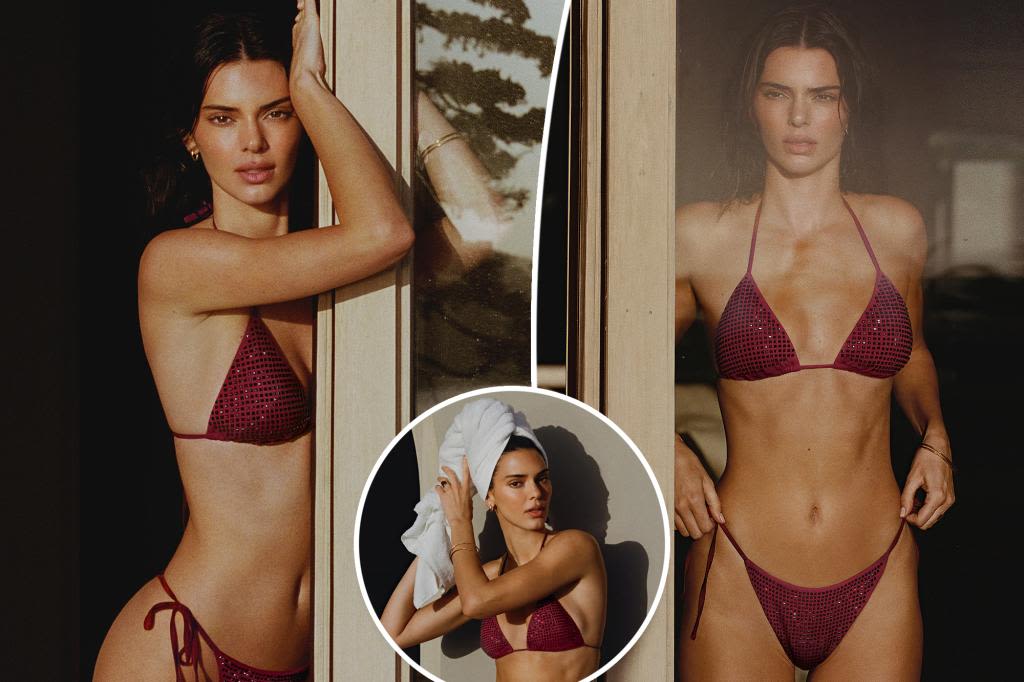 Kendall Jenner sizzles in rhinestone-studded string bikini — and you can buy it right now