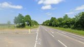 Road closed after crash between car and cyclist