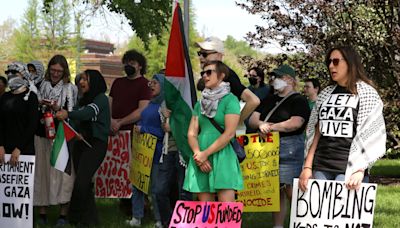'All Out for Rafah' protest calls for ceasefire, divestment outside of Iowa commencement