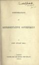 Consideraciones sobre el gobierno representativo