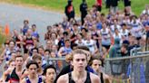 Honesdale varsity cross country celebrates a pair of Class AA league championships