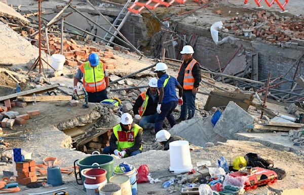 5 workers dead, 49 still missing after a building under construction collapsed in South Africa