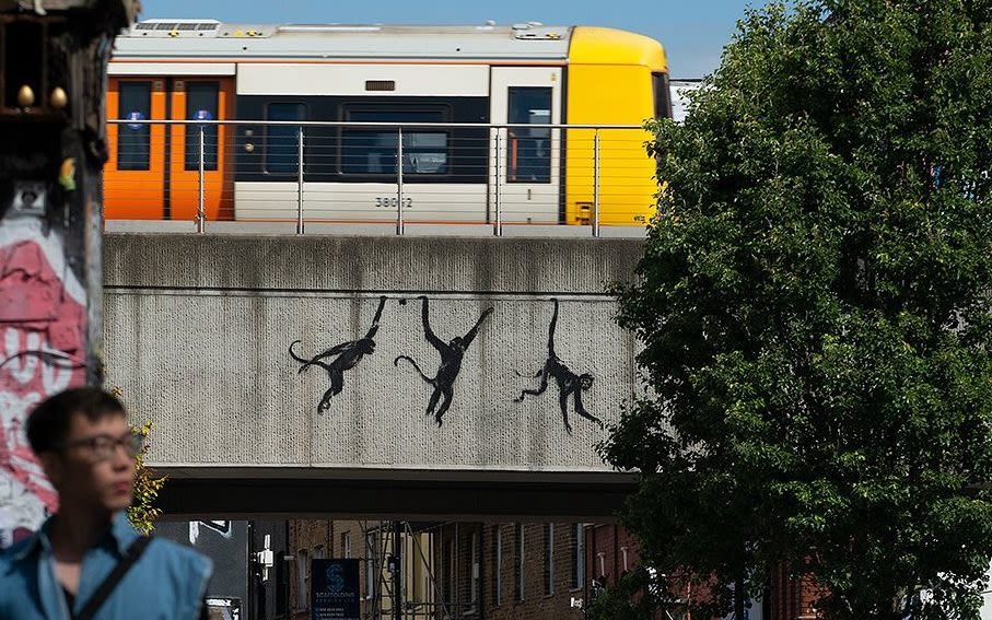 Banksy unveils third artwork in three days