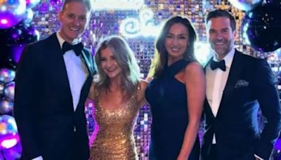 Helen Skelton and Sally Nugent ooze glamour in Strictly-inspired outfits as they reunite with Dan Walker at glitzy party
