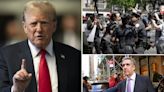 Jurors can’t trust ‘greatest liar’ Michael Cohen, Trump lawyer says — as scuffle breaks out between protesters outside hush money trial