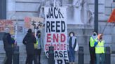 Jewish Voice for Peace holds picket outside of Sen. Reed's office