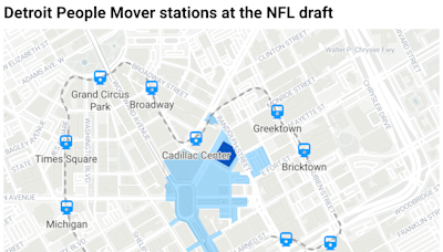 Detroit People Mover, QLINE among downtown's public transit options for 2024 NFL draft