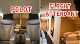 I went inside the secret airplane rooms where flight attendants and pilots sleep. I'd much rather be a pilot.