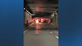 Multi-car wreck causes raging fire in ramp connecting to Ted Williams Tunnel, snarls traffic