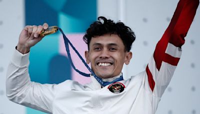 Indonesia's Leonardo wins Olympic gold in men's speed climbing