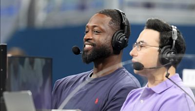 Budding broadcast star Dwyane Wade makes Marquette references during Team USA game at 2024 Paris Olympics