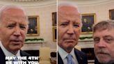 Biden teams up with ‘Star Wars’ actor Mark Hamill for cringey ‘May the 4th be with you’ video, gets ripped online