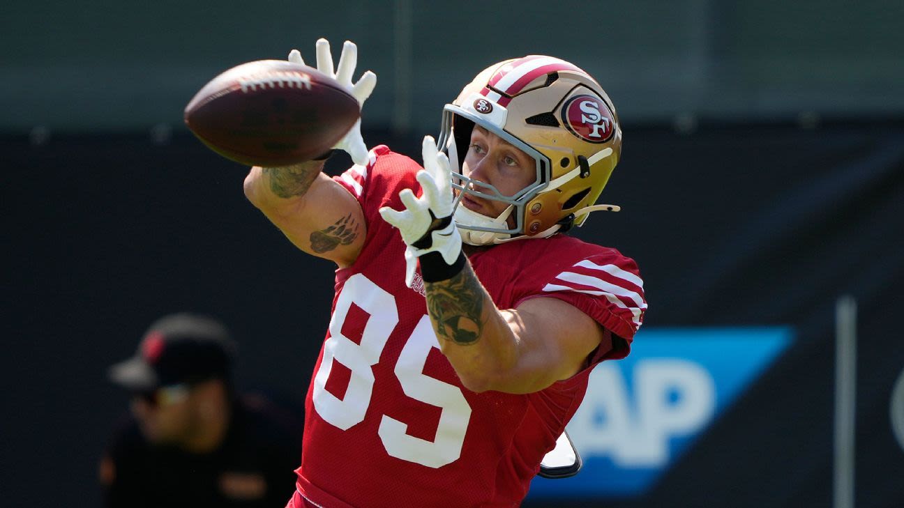 Niners' Kittle expecting to play; Samuel practices