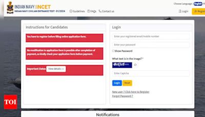 Indian Navy INCET Recruitment 2024: Application for 741 posts begins, check exam pattern marking scheme and more - Times of India