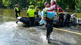 Heavy rains over Texas have led to water rescues, school cancellations and evacuation orders