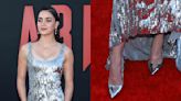 Melissa Barrera Embraces Metallic Shoe Trend in Shiny Louboutins for ‘Abigail’ Premiere