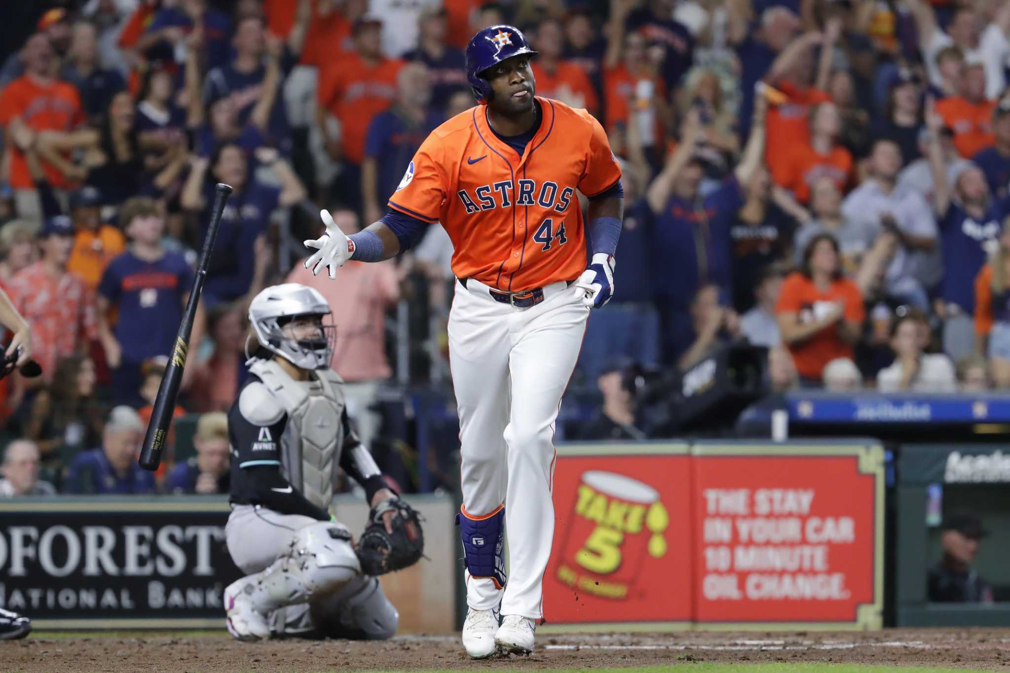 Alvarez hits 2 3-run homers to back strong start by Valdez as Astros rout Arizona 8-0