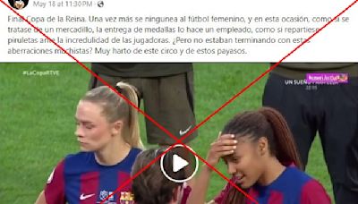 Las medallas de la Copa del Rey y la Reina de fútbol en España se dan igual a hombres y mujeres