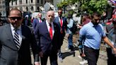 Hecklers Drown Out Trump’s Bootlicking Brigade Outside Courthouse