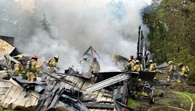 Ridgefield barn fire kills person inside, injures resident in nearby home