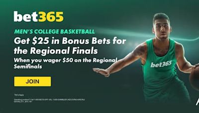 bet365 March Madness Offer: $25 in Bonus Bets when you Wager $50 on Sweet 16